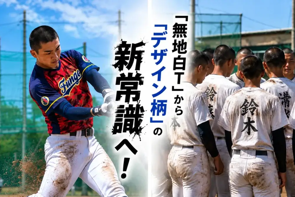 高校野球練習tシャツ 甲子園でも話題】高校野球の練習着は「無地の白シャツ」から「デザイン